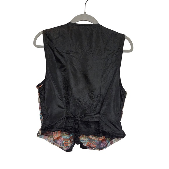 Vintage 90s Denim‎ Republic Route 66 Tapestry Vest Travel Souvenir Novelty - Picture 2 of 8